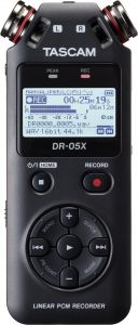 Grabación de audio TASCAM Grabador de audio Estéreo / USB Portátil DR-05X
