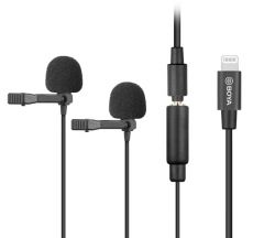 Micrófono BOYA Micrófono de Lavalier Digital Doble para IOS BY-M2D