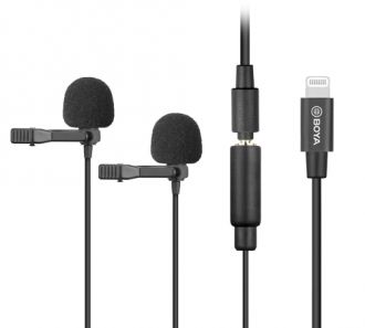 Micrófono BOYA Micrófono de Lavalier Digital Doble para IOS BY-M2D