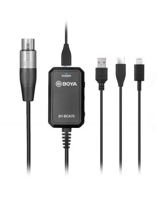 Adaptador BOYA de XLR a Dispositivos Moviles BY-BCA70