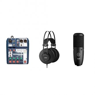 Pack Home Studio Mixer Notepad-5 + Audifono K-52 + Microfono P120